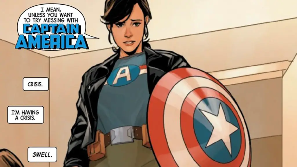 The Variants panel showing Jessica as Captain America