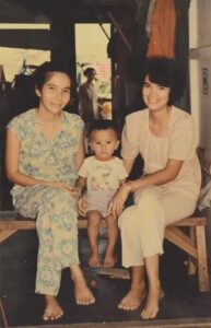 Ocean Vuong at 2 years old with mother