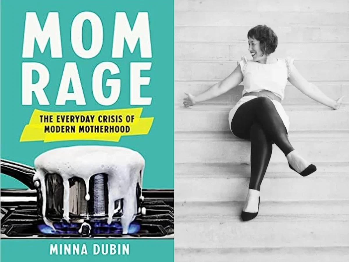Mom Rage and author Minna Dubin collage