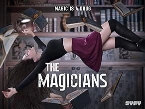 The Magicians Trilogy The Magicians on Prime Floating woman surrounded by books.