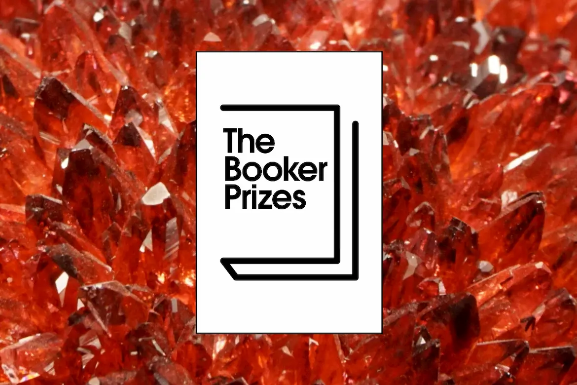 booker prize The Booker Prizes logo against red quartzite background