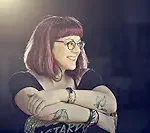 Victorious Victorious author V.E. Schwab smiling with colorful hair