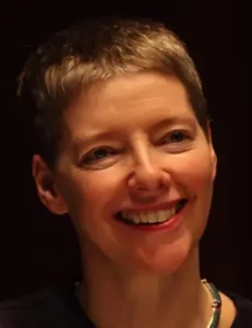 Author Shoutout Author Shoutouts Nicola Griffith Smiling with short hair