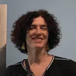 My Destination author-poet Daisy Fried smiling with curly hair